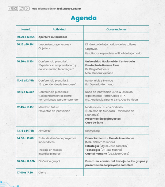 imagen Agenda del Evento