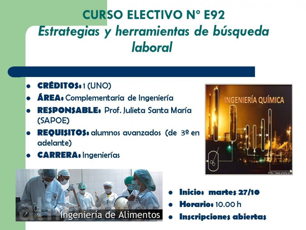 imagen Curso Electivo Nº E 92 - Estrategias y herramientas de búsqueda laboral