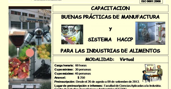 Buenas Pr Cticas De Manufactura Y Sistema Haccp Para Las Industrias De