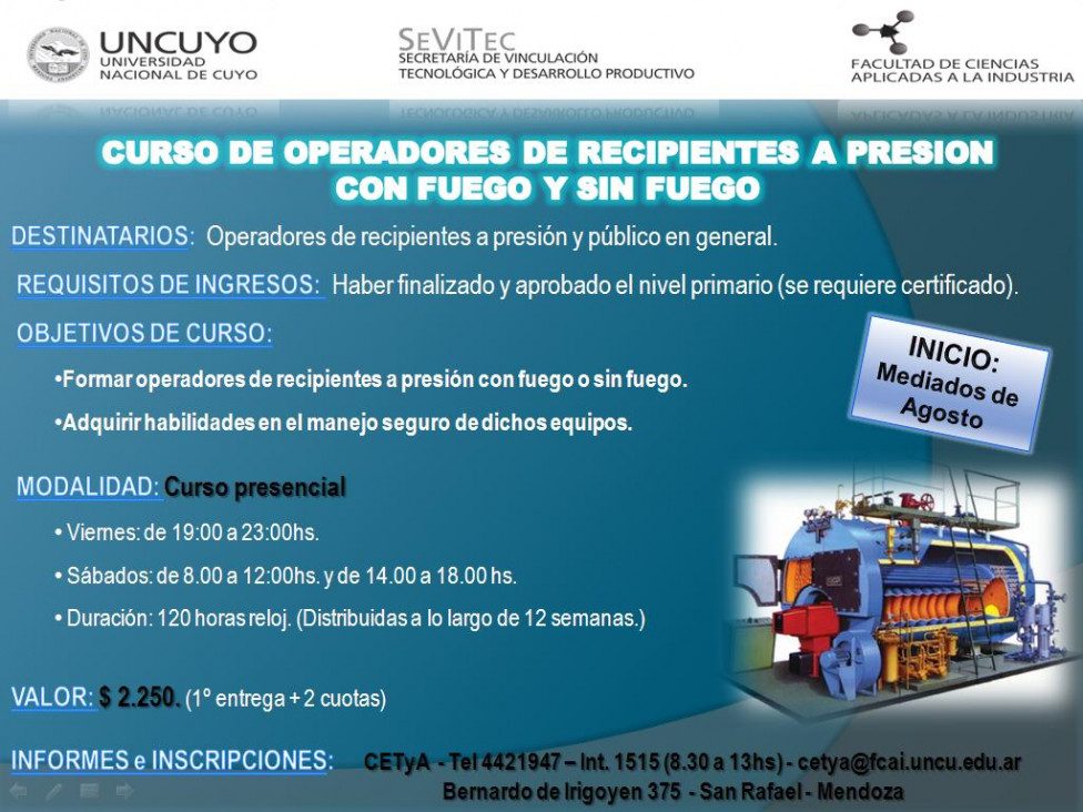 imagen Curso OPERADORES RECIPIENTES A PRESIÓN