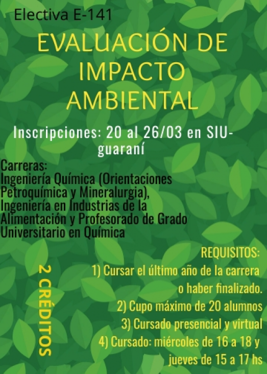 imagen E-141"Evaluación de Impacto Ambiental"