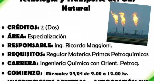 Electiva E 115 "Tecnología y Transporte del Gas Natural" - Facultad de ...