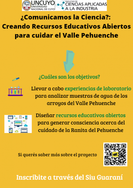 imagen E208 - ¿Comunicamos la Ciencia?: Creando Recursos Educativos Abiertos para cuidar el Valle Pehuenche