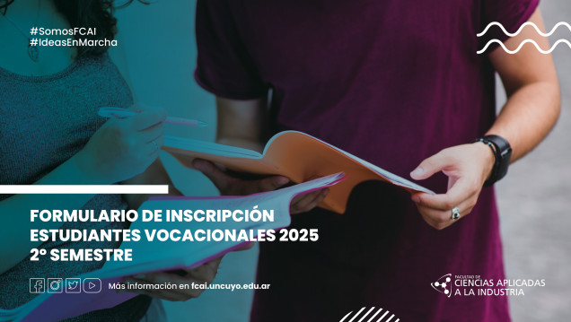 imagen Formulario de Inscipción Estudiantes Vocacionales 2025 - 2° Semestre