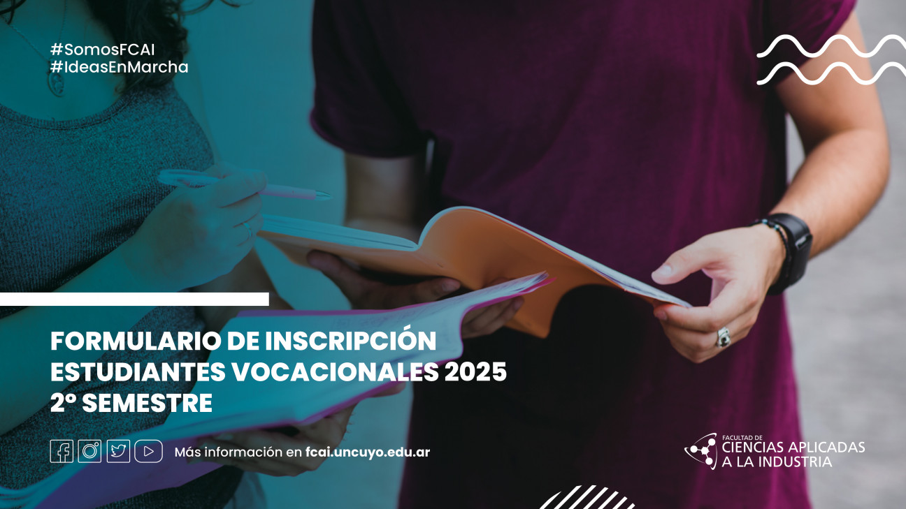 imagen Formulario de Inscipción Estudiantes Vocacionales 2025 - 2° Semestre