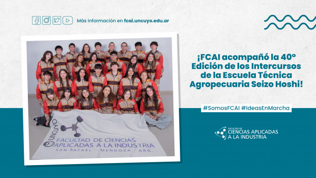 imagen ¡FCAI acompañó la 40° Edición de los Intercursos de la escuela técnica agropecuaria Seizo Hoshi!