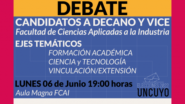 imagen Debate candidatos decano/vicedecana FCAI 2022-2026