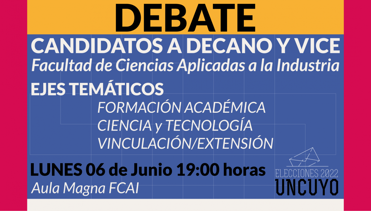 imagen Debate candidatos decano/vicedecana FCAI 2022-2026