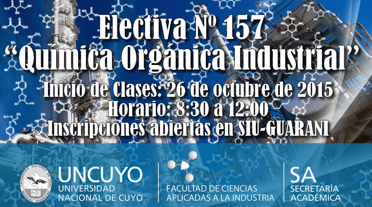 imagen Electiva Nº 157 "Química Orgánica Industrial"