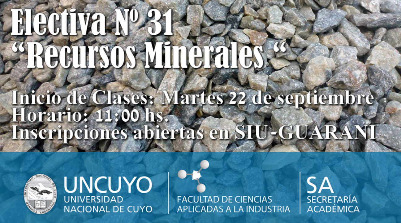 imagen Electiva Nº 31  "Recursos Minerales "