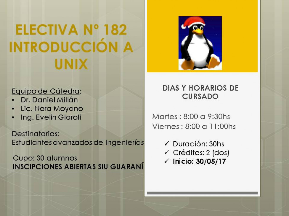 imagen Electiva Nº182 Introducción a UNIX