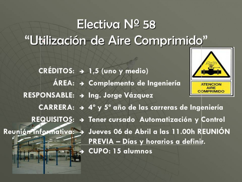 imagen Electiva N° 58 "Utilización de aire comprimido"