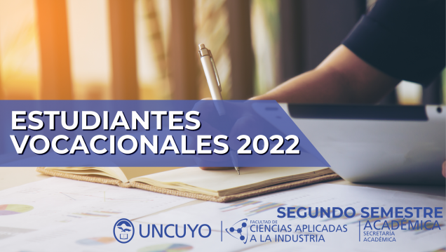 imagen Inscripción para estudiantes vocacionales 2° semestre 2022