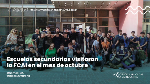 imagen Escuelas secundarias visitaron la FCAI en el mes de octubre