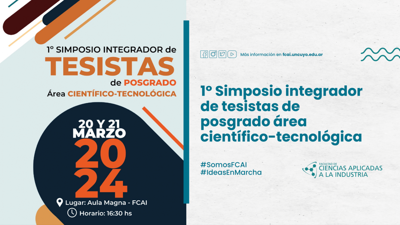 imagen 1º Simposio Integrador de Tesistas de Posgrado Área Científico-Tecnológica