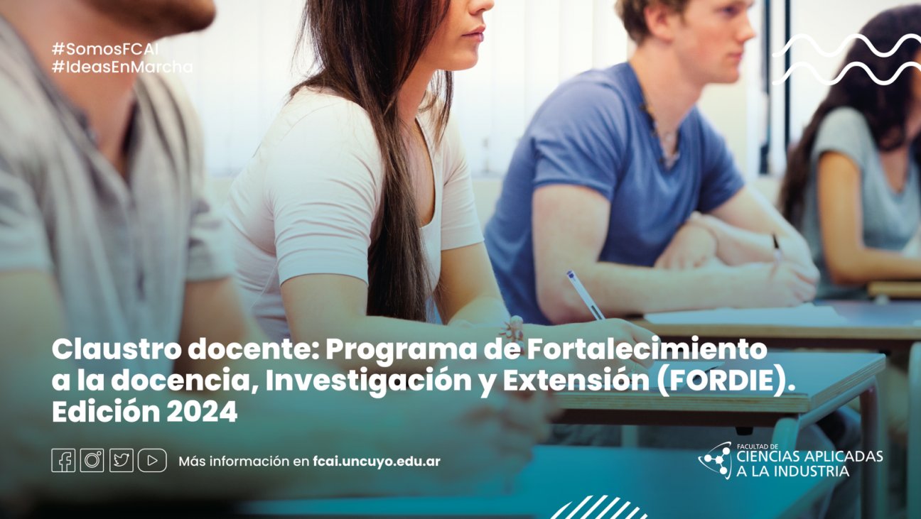 imagen Claustro docente: Programa de Fortalecimiento a la docencia, Investigación y Extensión (FORDIE). Edición 2024