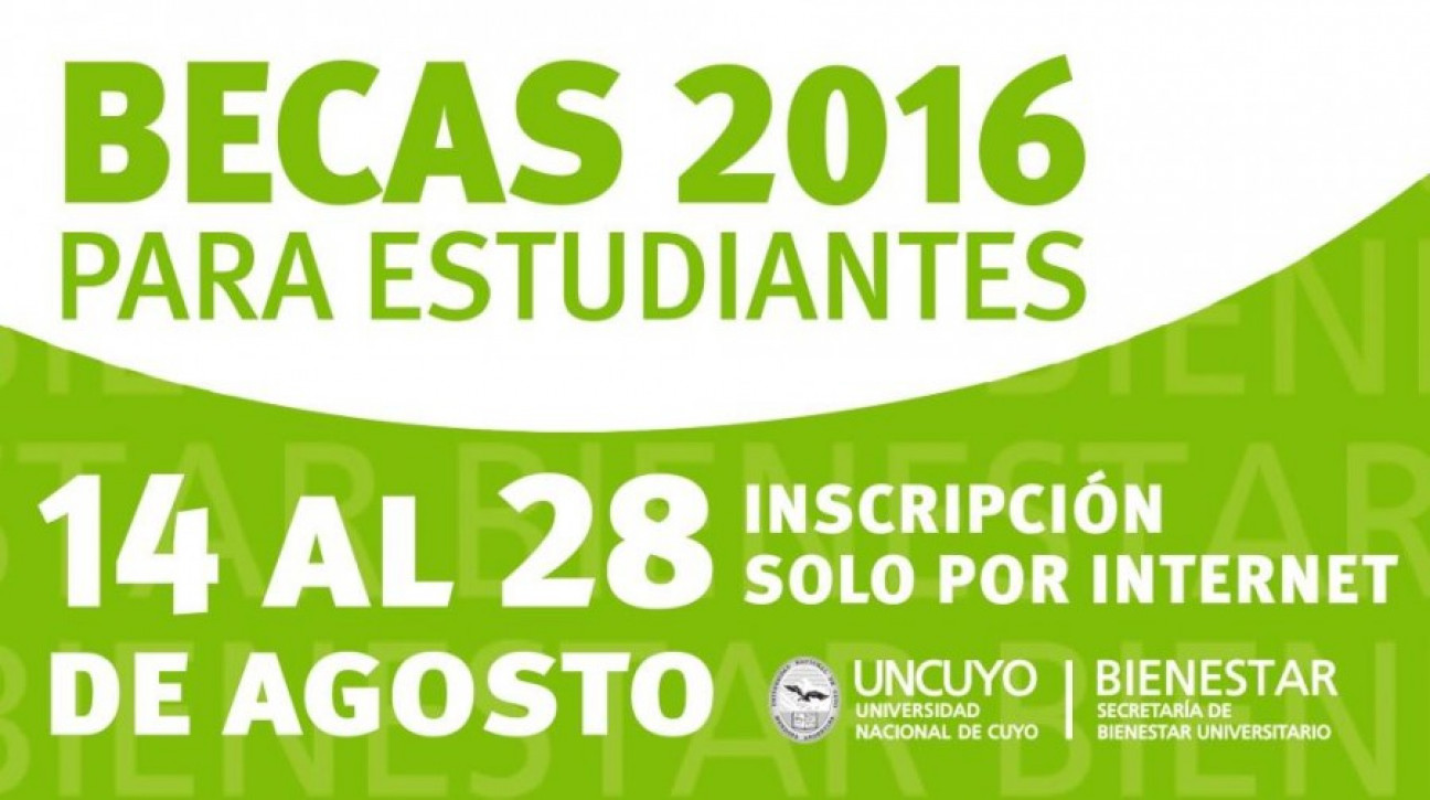 imagen Están abiertas las inscripciones para las becas estudiantes  2016 de la UNCuyo