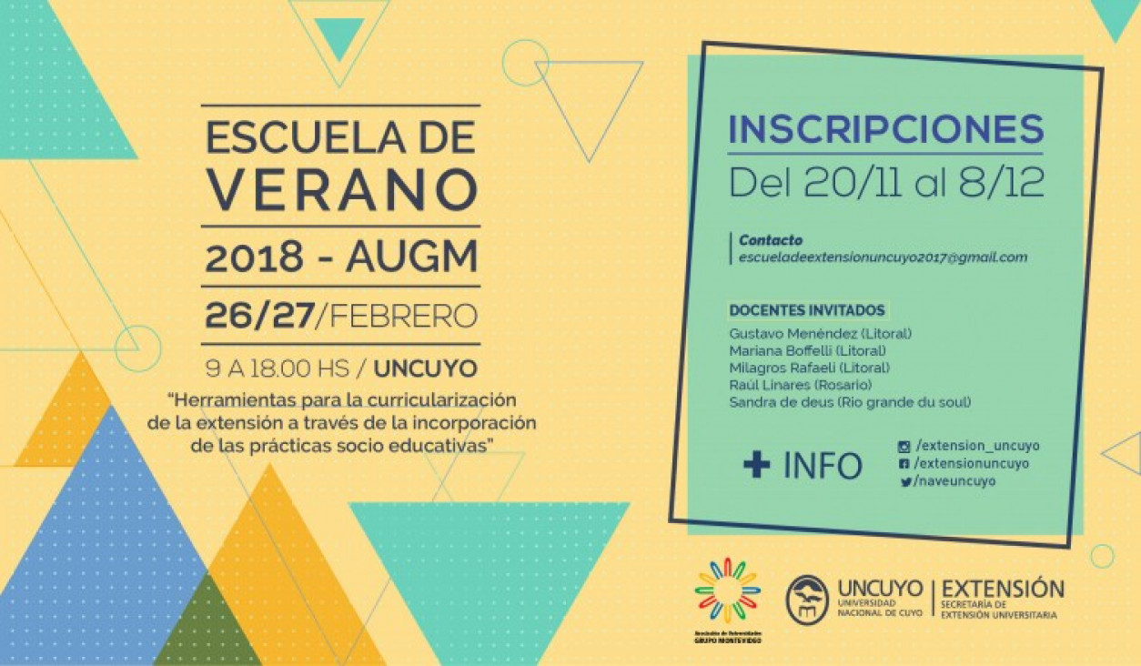 imagen Se abren las inscripciones para la Escuela de Verano 2018 - AUGM