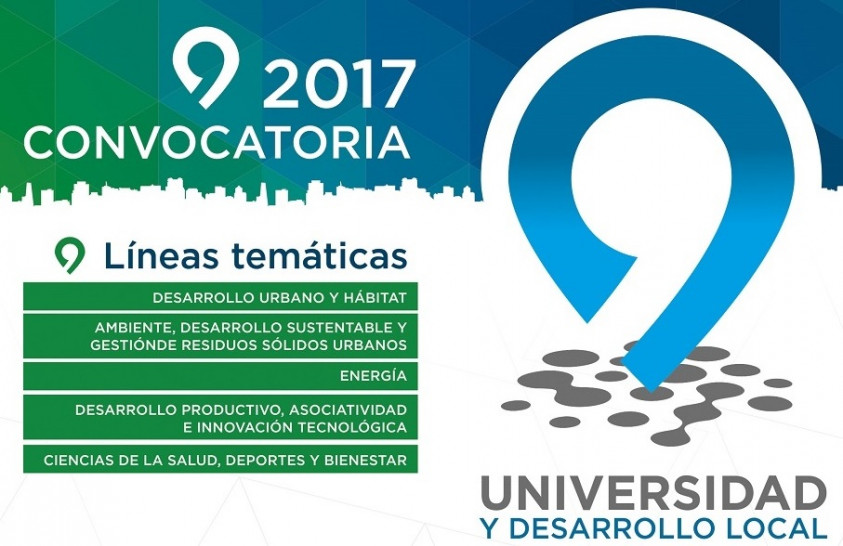 imagen Abrió la Convocatoria «Universidad y Desarrollo local» 2017