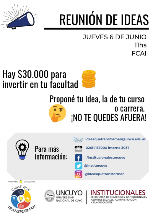 imagen Programa Ideas que Transforman - 6 de junio en la FCAI