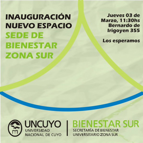 imagen Bienestar Universitario UNCUYO inaugura nuevas oficinas en el SUR de Mendoza