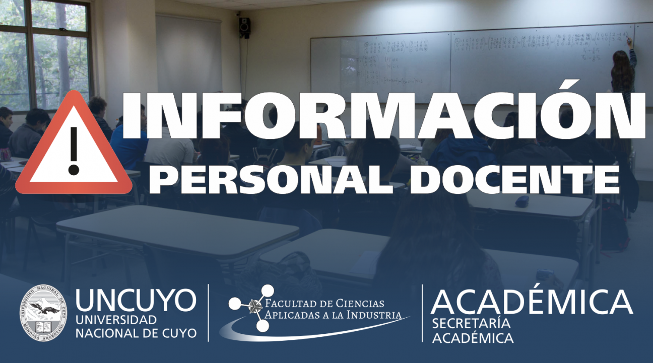 imagen Información importante para docentes de la FCAI