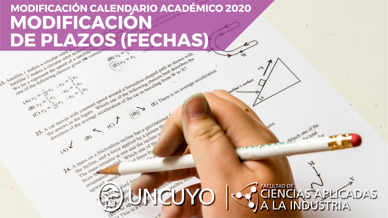 imagen Modificaciones al calendario académico 2020 (modificación de fechas)