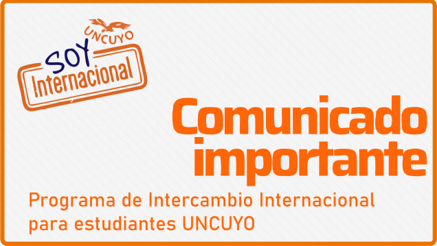 imagen Se pospone la convocatoria al programa de intercambio para estudiantes UNCUYO