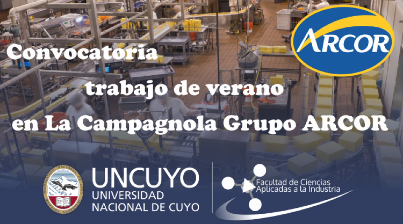 imagen  Convocatoria de bromatólogos para la empresa Arcor de San Martin