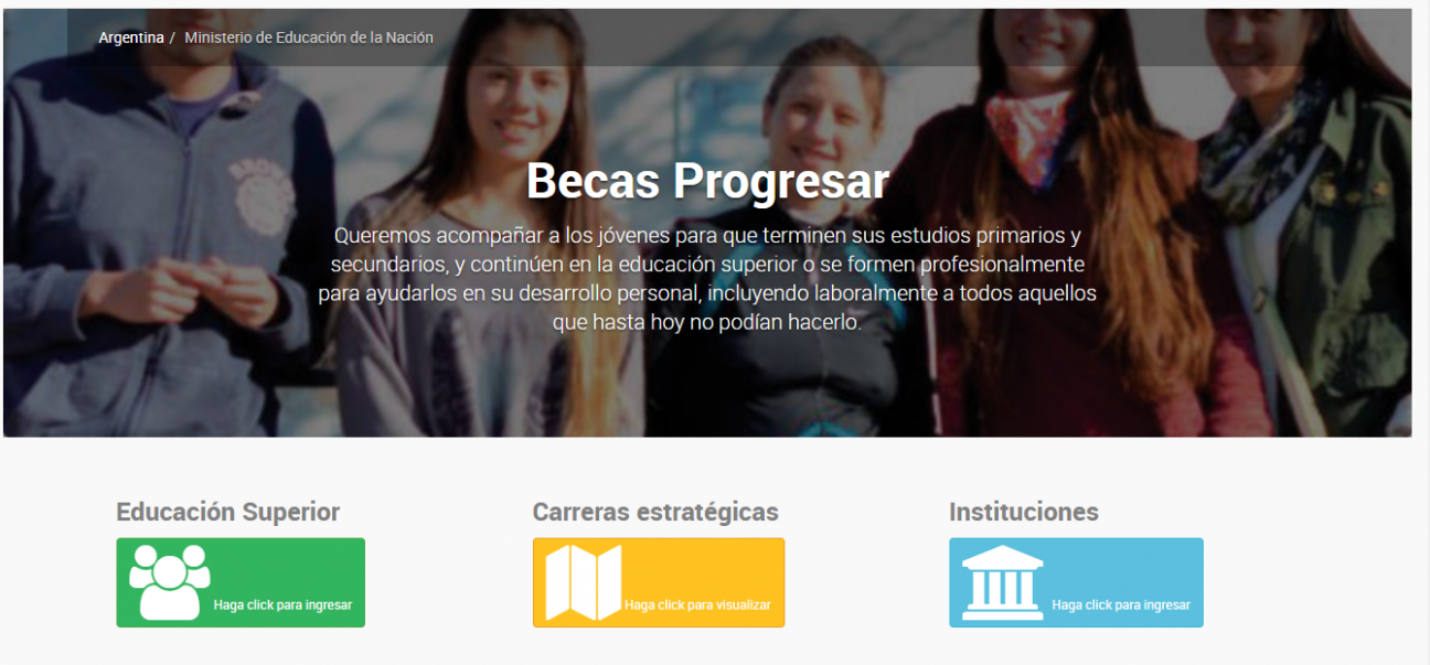 imagen BECAS PROGRESAR Validación de Datos Becarios 2018