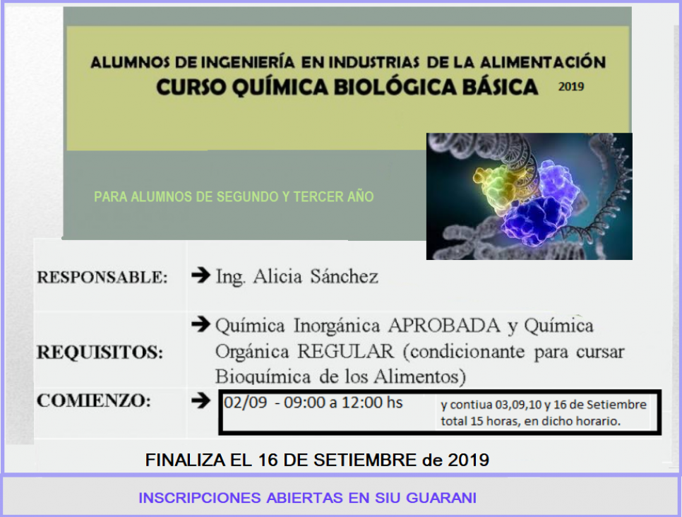 imagen Curso de "Química Biológica Básica"