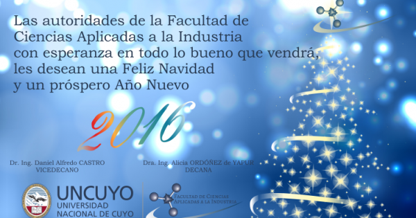 Felices Fiestas - Facultad de Ciencias Aplicadas a la Industria