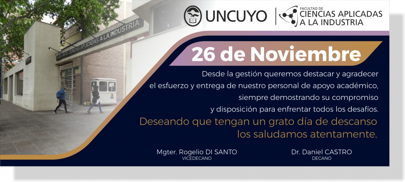 imagen 26 de noviembre - Día del Personal de Apoyo Académico