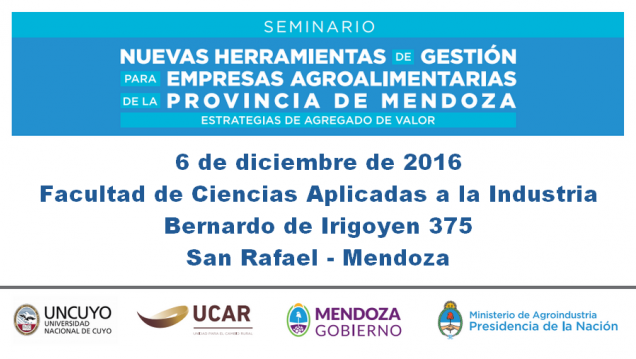 imagen Nuevas Herramientas de Gestión para empresas Agroalimentarias de la Provincia de Mendoza