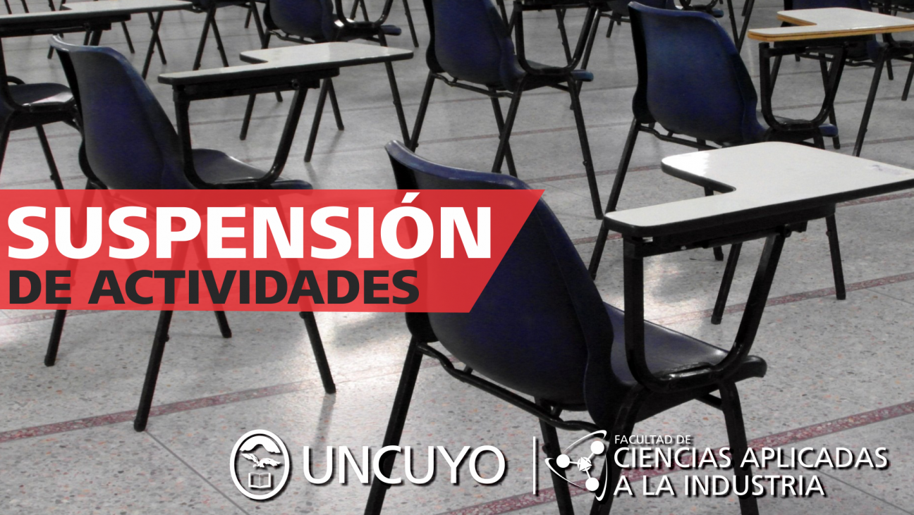 imagen Quedan suspendidas las actividades académicas/administrativas el día martes 26/04 en horario de tarde