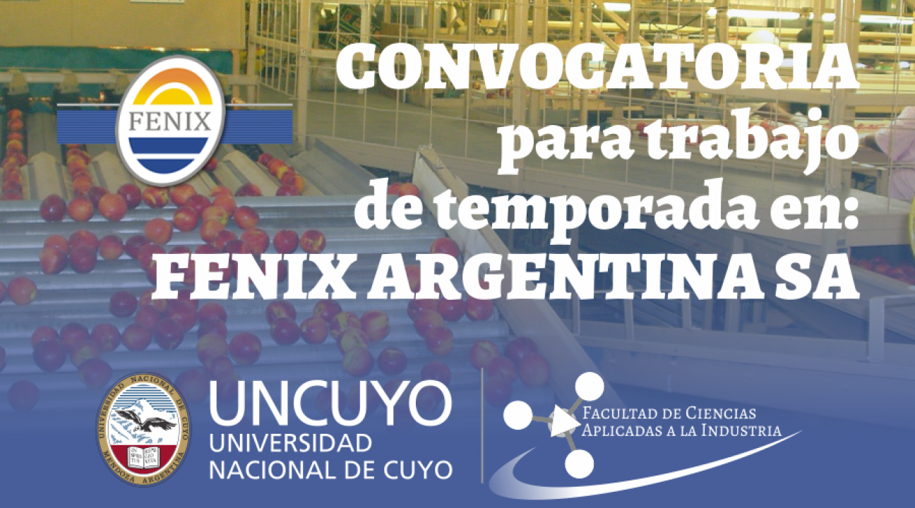 imagen CONVOCATORIA PARA TRABAJO DE TEMPORADA EN FENIX ARGENTINA SA