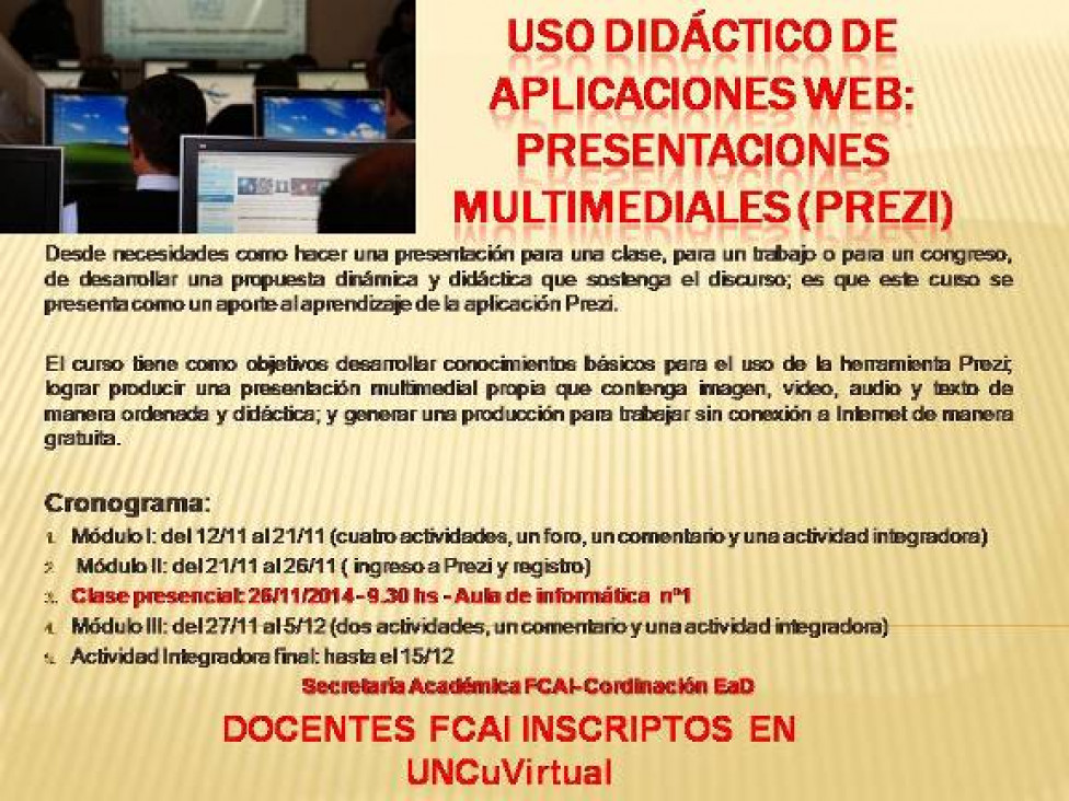 imagen Curso Virtual: Presentaciones multimediales (Prezi)