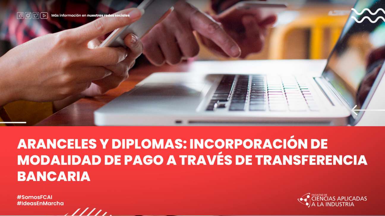 imagen Aranceles y diplomas: incorporación de modalidad de pago a través de transferencia bancaria