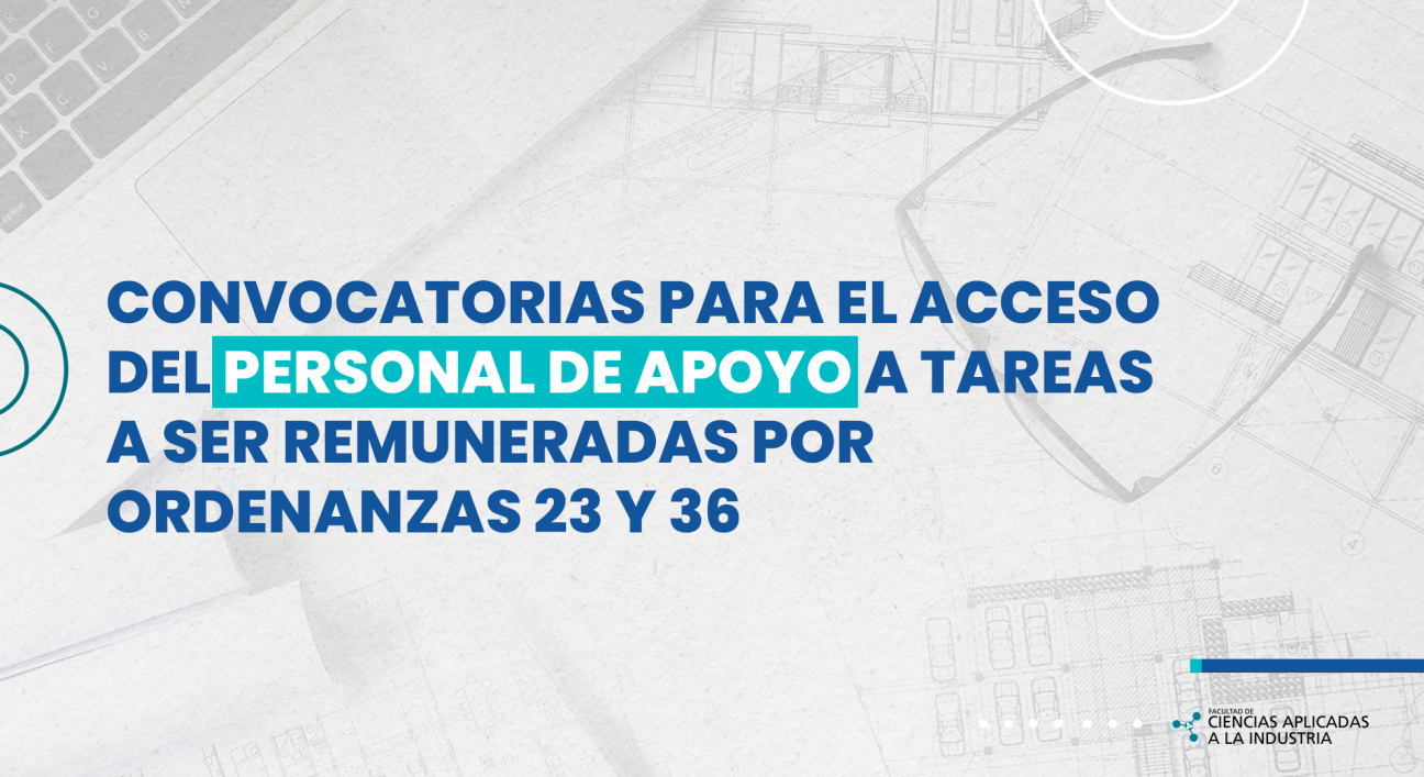 imagen Convocatorias para el acceso del personal de apoyo a tareas a ser remuneradas por ordenanzas 23 y 36