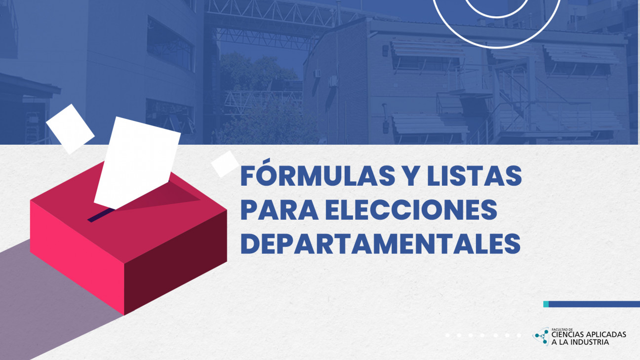 imagen Fórmulas y Listas para Elecciones Departamentales 