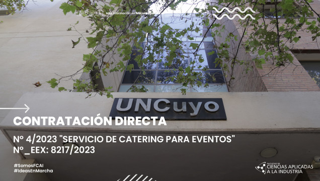 imagen Contratación Directa Nº 4/2023 "Servicio de Catering para Eventos"  N°_EEX: 8217/2023