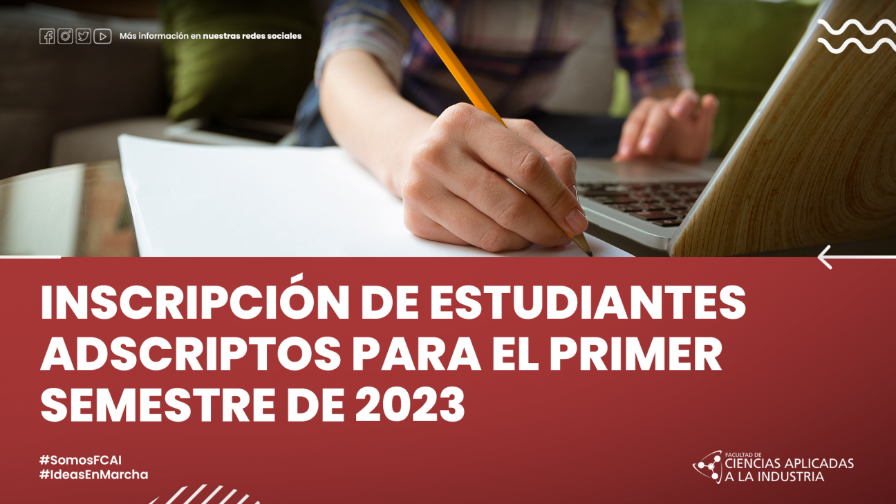 imagen Inscripción de Estudiantes Adscriptos para el Primer Semestre de 2023