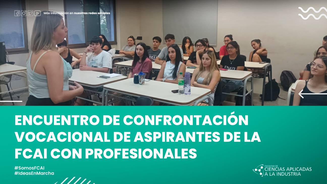 imagen Encuentro de confrontación vocacional de aspirantes de la fcai con profesionales