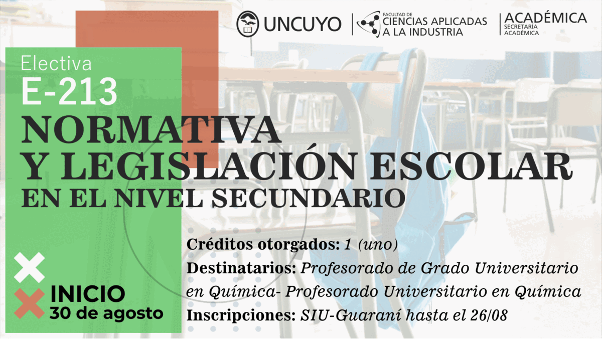 Electiva E213 "Normativa y Legislación Escolar en el Nivel Secundario"